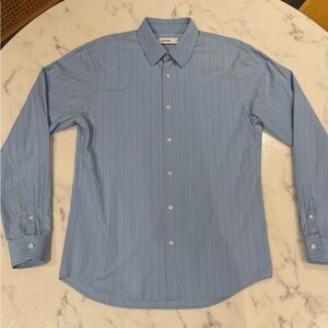 LARDINI Light Blue Pinstripe Dress Shirt